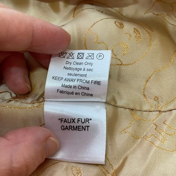 SHRIMPS Emon Pink Faux Fur Coat Crystal Buttons M UK10 US6 Rare - Picture 15 of 15